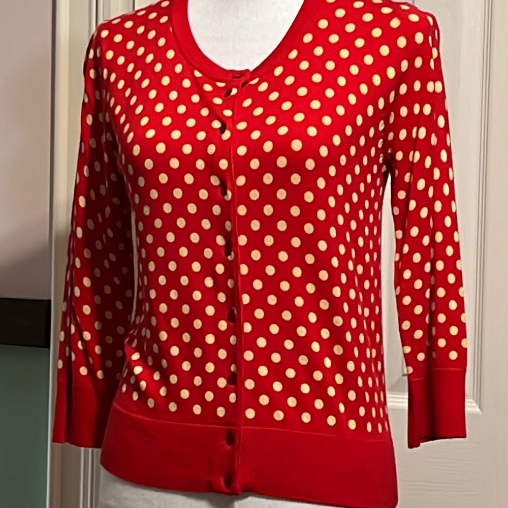 Red polka dot sweater new with tags